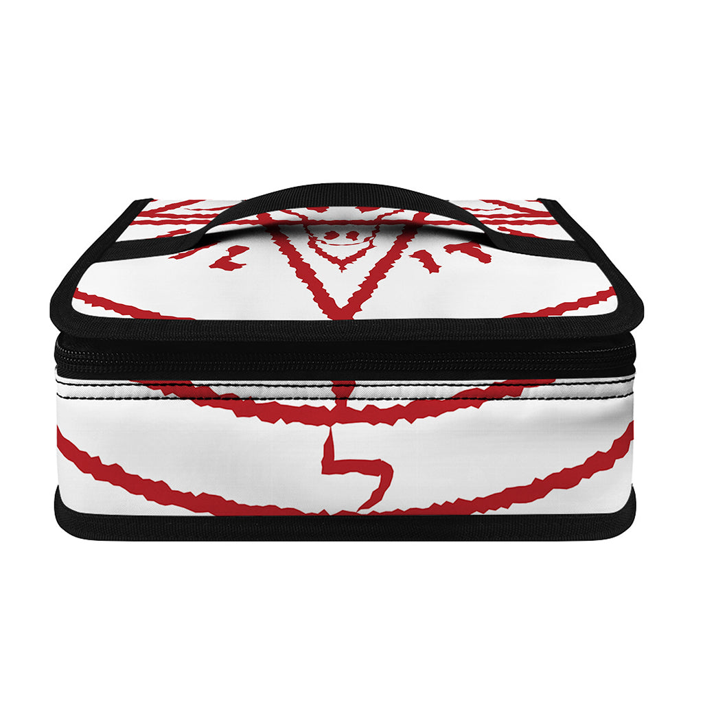 Red Satanic Pentagram Symbol Print Small Lunch Bag