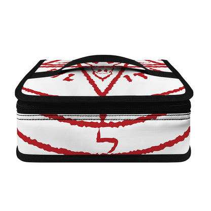 Red Satanic Pentagram Symbol Print Small Lunch Bag