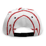 Red Satanic Pentagram Symbol Print Snapback Cap