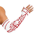 Red Satanic Pentagram Symbol Print Sun Protection Arm Sleeves