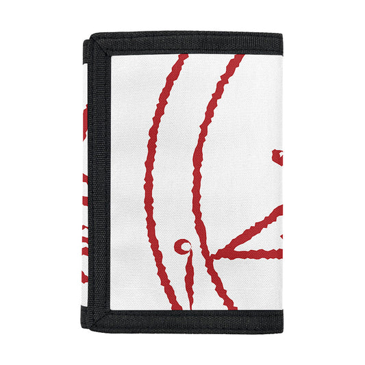 Red Satanic Pentagram Symbol Print Trifold Wallet