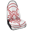 Red Satanic Pentagram Symbol Print Waterproof Car Seat Cover