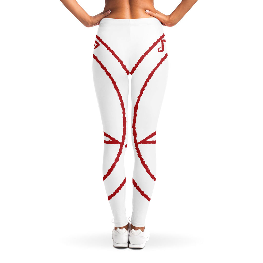 Red Satanic Pentagram Symbol Print Women's Leggings