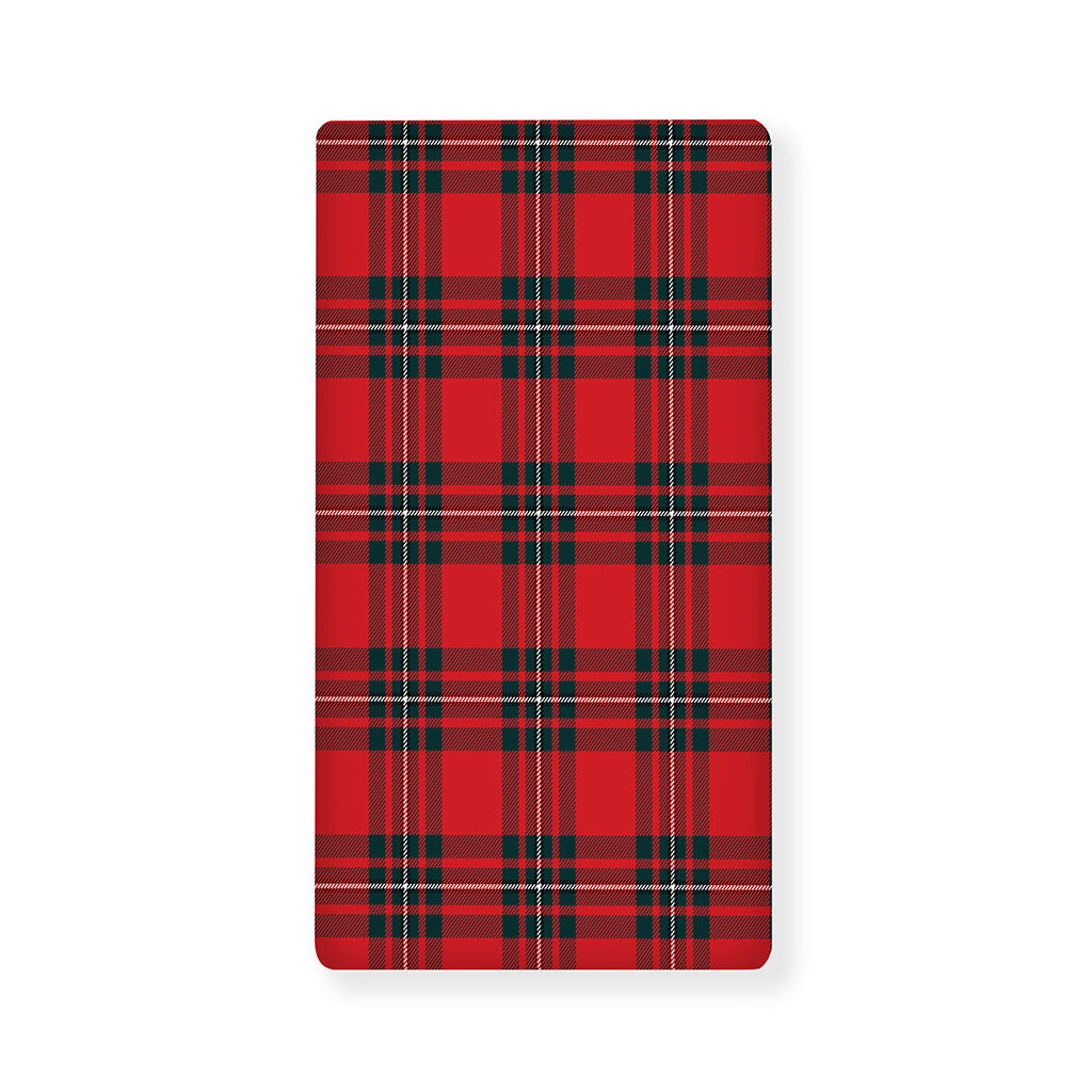 Red Scottish Tartan Pattern Print Baby Crib Sheet