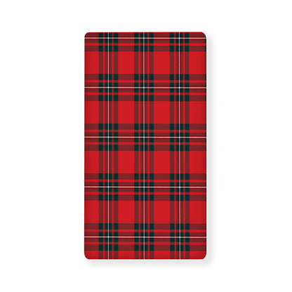 Red Scottish Tartan Pattern Print Baby Crib Sheet