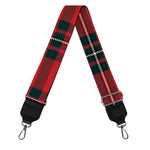 Red Scottish Tartan Pattern Print Bag Strap