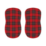 Red Scottish Tartan Pattern Print Bar Stool Covers