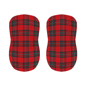 Red Scottish Tartan Pattern Print Bar Stool Covers