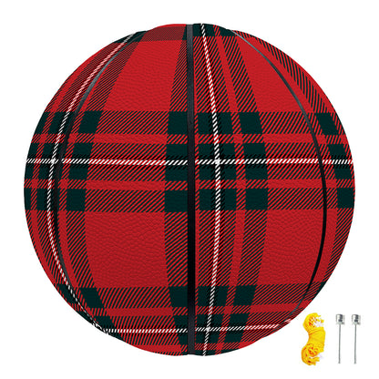 Red Scottish Tartan Pattern Print Basketball