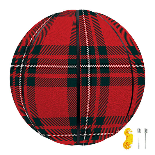 Red Scottish Tartan Pattern Print Basketball