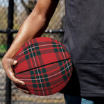 Red Scottish Tartan Pattern Print Basketball