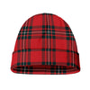 Red Scottish Tartan Pattern Print Beanie