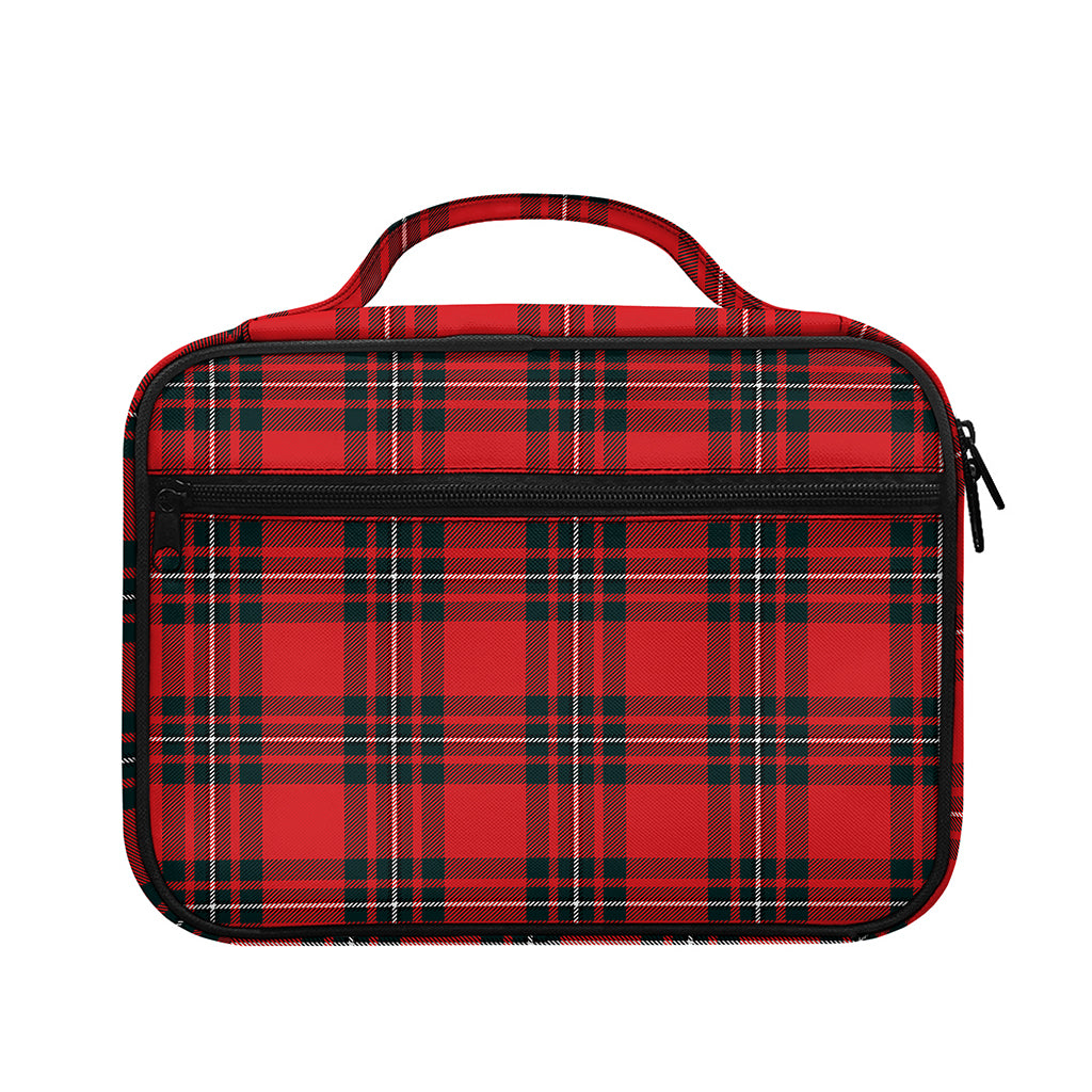 Red Scottish Tartan Pattern Print Briefcase Bible Bag