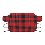 Red Scottish Tartan Pattern Print Car Windshield Snow Cover