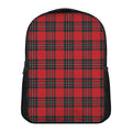 Red Scottish Tartan Pattern Print Casual Backpack