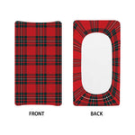 Red Scottish Tartan Pattern Print Changing Pad Cover