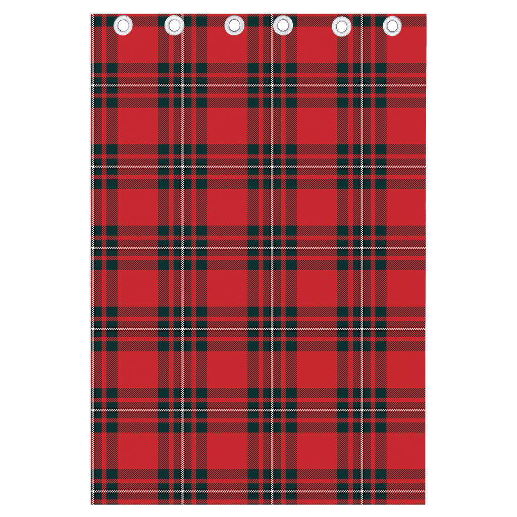 Red Scottish Tartan Pattern Print Curtain