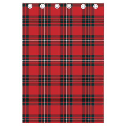 Red Scottish Tartan Pattern Print Curtain