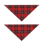 Red Scottish Tartan Pattern Print Dog Bandana