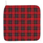 Red Scottish Tartan Pattern Print Hand Towel