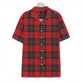 Red Scottish Tartan Pattern Print Hawaiian Shirt