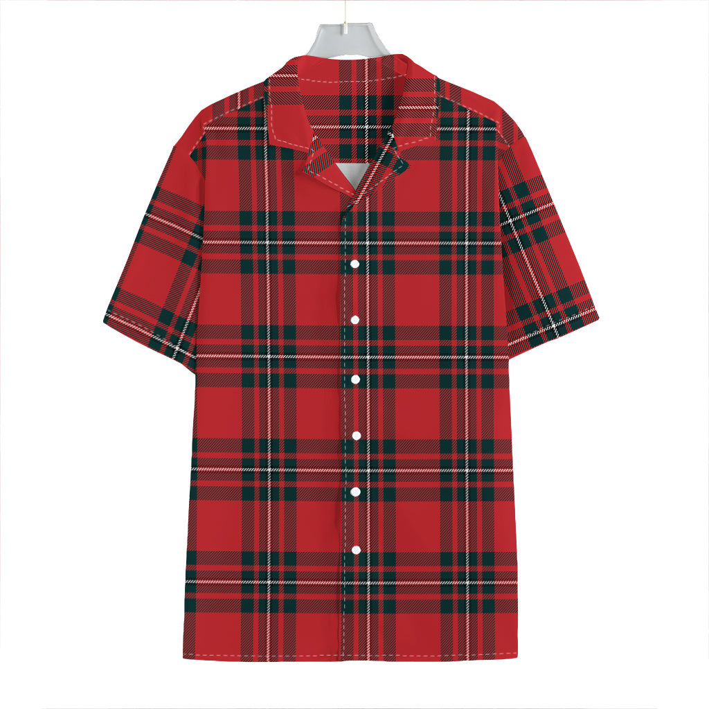 Red Scottish Tartan Pattern Print Hawaiian Shirt