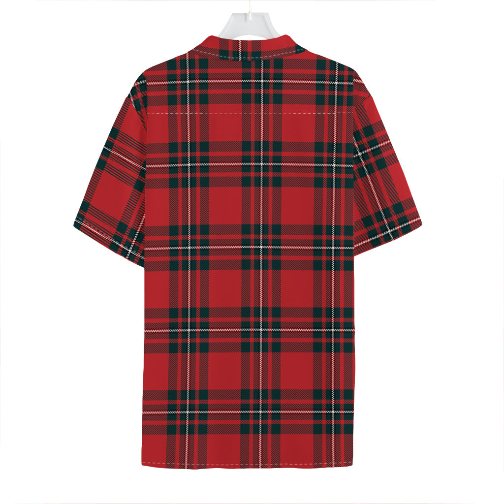 Red Scottish Tartan Pattern Print Hawaiian Shirt
