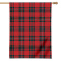 Red Scottish Tartan Pattern Print House Flag