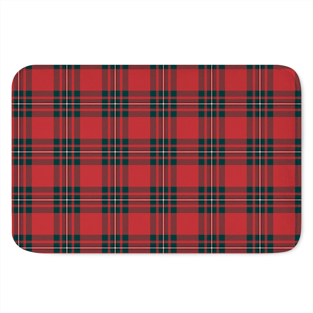 Red Scottish Tartan Pattern Print Indoor Door Mat