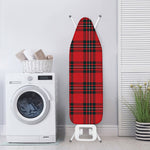 Red Scottish Tartan Pattern Print Ironing Board Cover