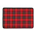 Red Scottish Tartan Pattern Print Kitchen Mat