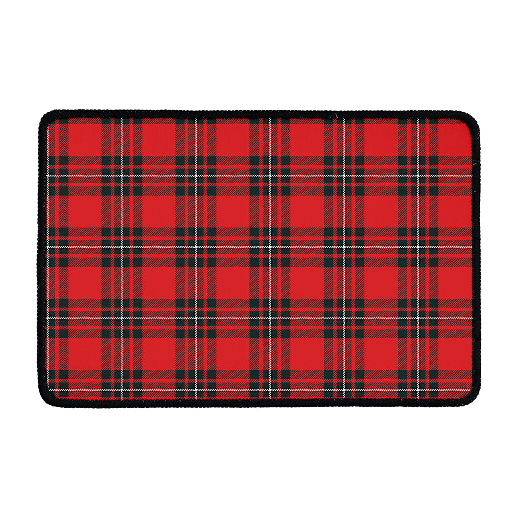 Red Scottish Tartan Pattern Print Kitchen Mat