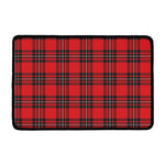 Red Scottish Tartan Pattern Print Kitchen Mat