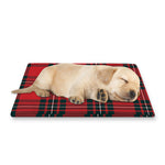Red Scottish Tartan Pattern Print Pet Cooling Mat Cover