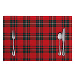 Red Scottish Tartan Pattern Print Placemat