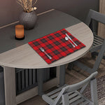 Red Scottish Tartan Pattern Print Placemat