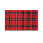 Red Scottish Tartan Pattern Print Polyester Flag