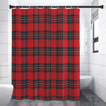 Red Scottish Tartan Pattern Print Premium Shower Curtain