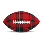 Red Scottish Tartan Pattern Print Rugby Ball