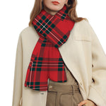Red Scottish Tartan Pattern Print Scarf