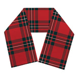 Red Scottish Tartan Pattern Print Scarf