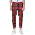 Red Scottish Tartan Pattern Print Joggers
