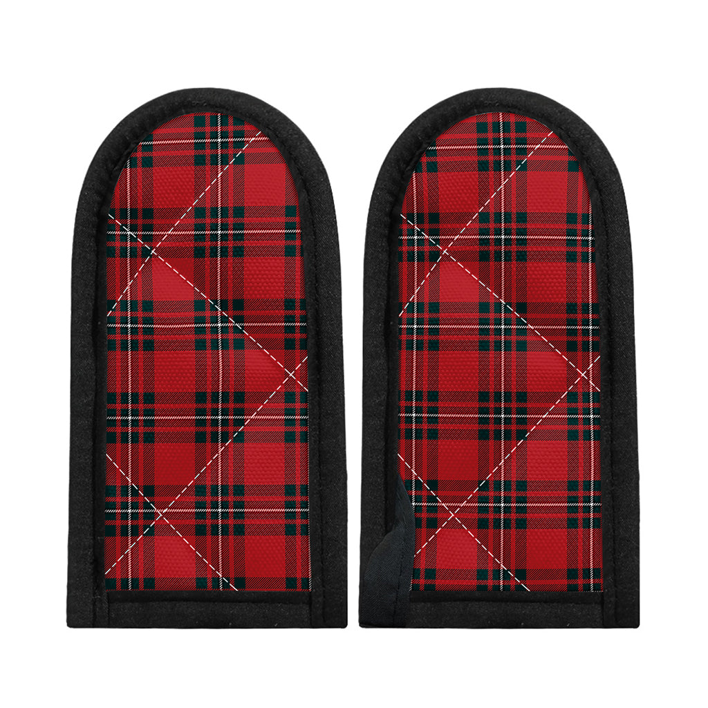 Red Scottish Tartan Pattern Print Skillet Handle Cover