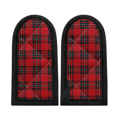 Red Scottish Tartan Pattern Print Skillet Handle Cover