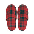 Red Scottish Tartan Pattern Print Slippers
