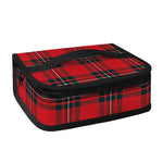 Red Scottish Tartan Pattern Print Small Lunch Bag
