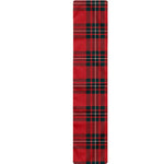 Red Scottish Tartan Pattern Print Table Runner