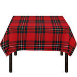 Red Scottish Tartan Pattern Print Tablecloth