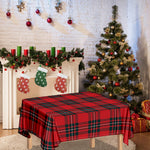 Red Scottish Tartan Pattern Print Tablecloth