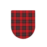 Red Scottish Tartan Pattern Print Toilet Lid Cover